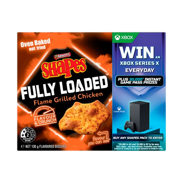 Arnott's Shapes Fully Loaded Crackers Flame Grilled Chicken | 130g