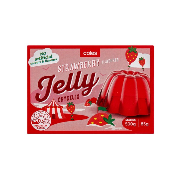 Coles Strawberry Flavoured Jelly Crystals | 85g