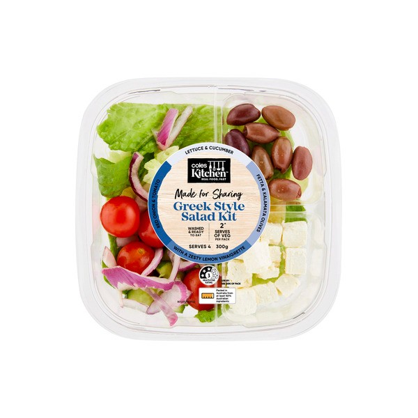 Coles Kitchen Made For Sharing Salad Kit Greek Style | 300g