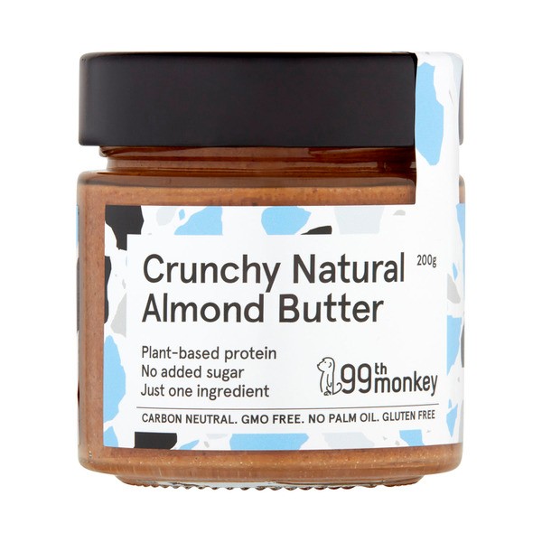 99th Monkey Crunchy Natural Almond Butter | 200g