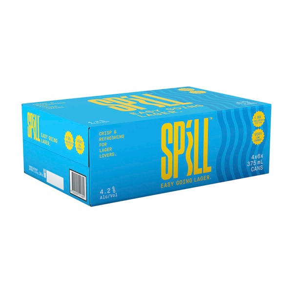 Spill Easy Going Lager Can 375mL | 24 Pack
