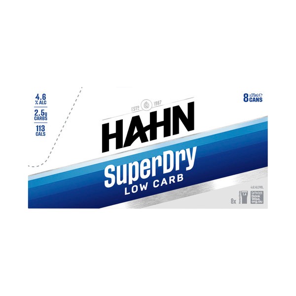 Hahn Super Dry Can 375mL | 8 Pack