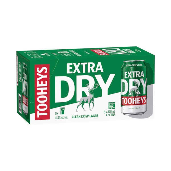 Tooheys Extra Dry Can 375mL | 8 Pack