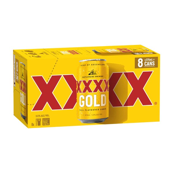 XXXX Gold Can 375mL | 8 Pack