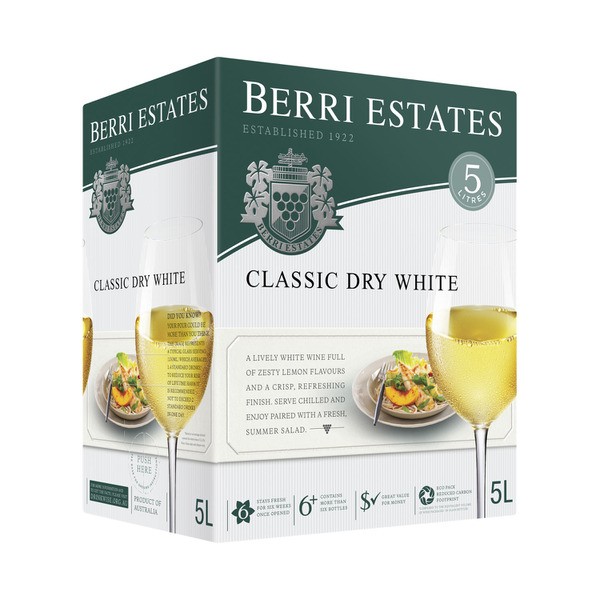 Berri Classic Dry White Cask 5L | 1 Each