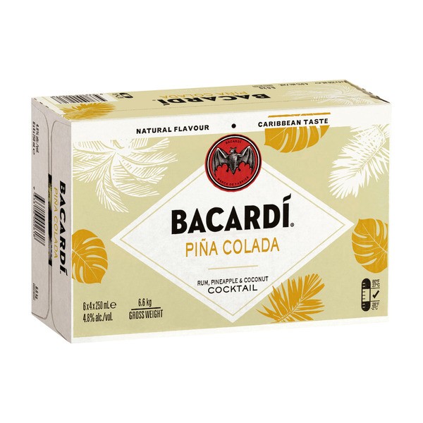 Bacardi Pina Colada Can 250mL | 24 Pack