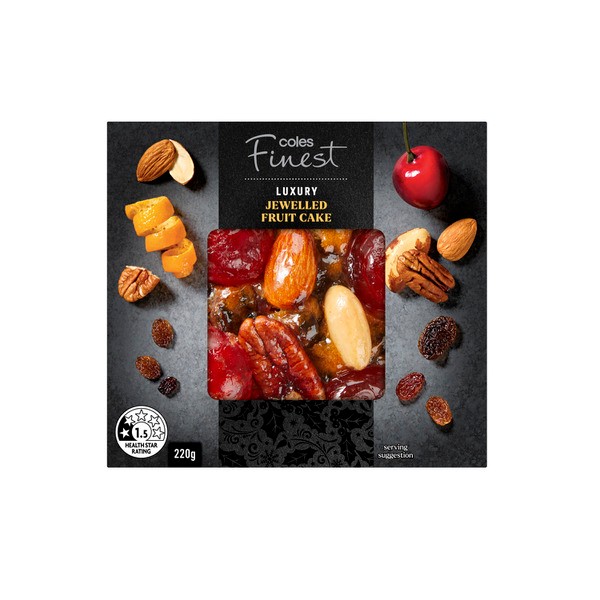 Coles Finest Luxury Jewelled Fruit Cake Small | 220g