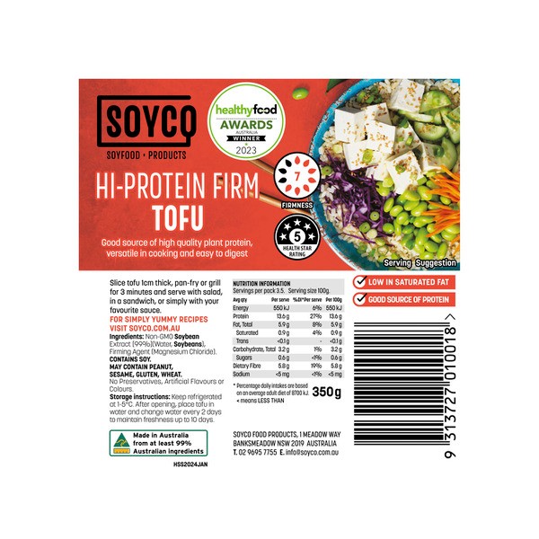 Soyco Tofu Hi-Protein Firm Block | 350g