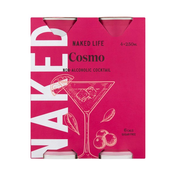 Naked Life Non Alcoholic Cocktail Cosmo 4x250mL | 4 pack