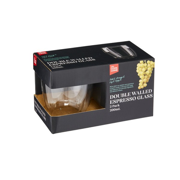 Cook & Dine Double Walled Espresso Glasses | 2 pack