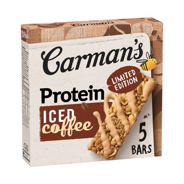 Carman's Iced Coffee Protein Bars 5 Pack | 200g