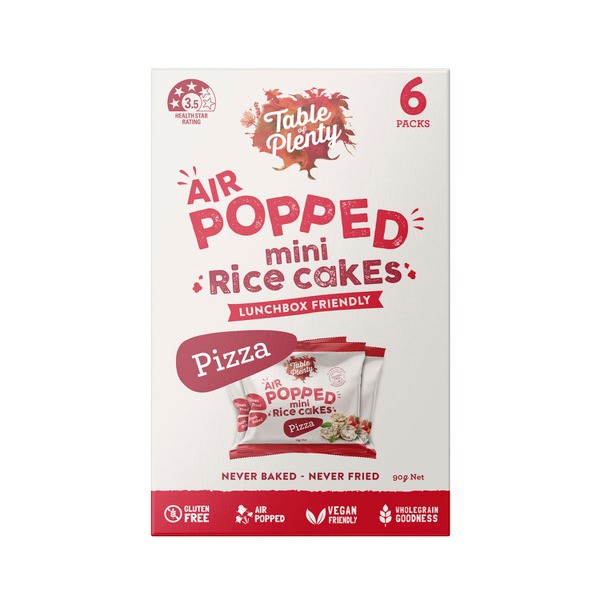 Table Of Plenty Multipack Popped Rice Cakes Pizza 6 Pack | 90g