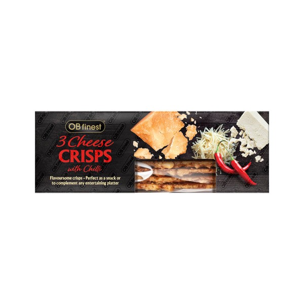 Ob Finest 3 Cheese Crisps With Chilli | 85g