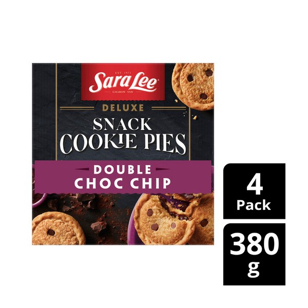 Sara Lee Cookie Pies Double Choc Chip 4pk | 380g