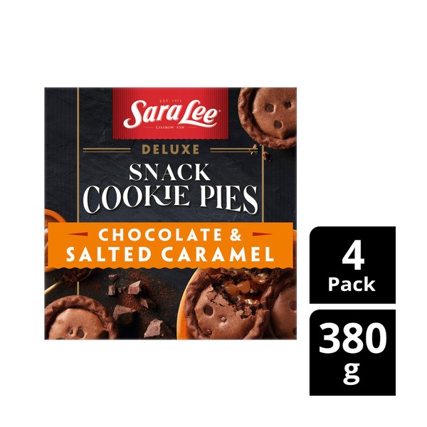 Sara Lee Cookie Pies Dble Choc & Slt Cara 4pk | 380g