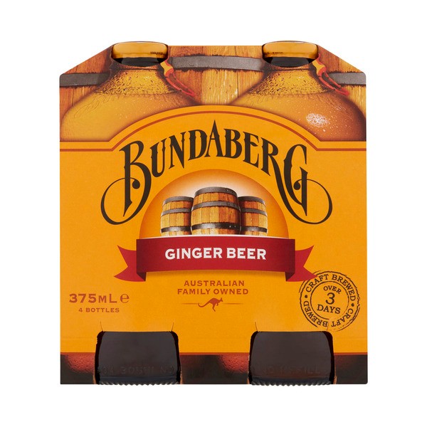 Bundaberg Brewed Drink Ginger Beer 4x375mL | 4 pack