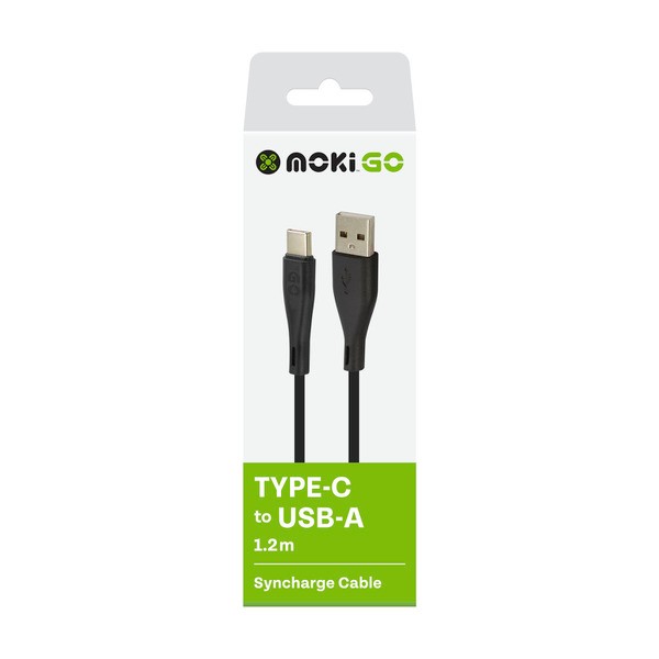 Moki Go Type-C To USB Syncharge Cable 1.2M | 1 each