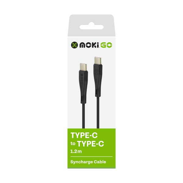 Moki Go Type-C To Type-C Syncharge Cable1.2M | 1 each