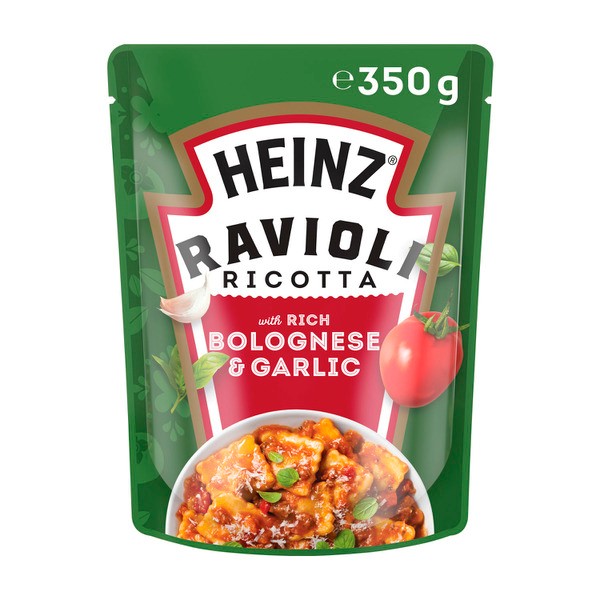Heinz Ravioli Ricotta Pasta Meal With Rich Bolognese & Garlic | 350g
