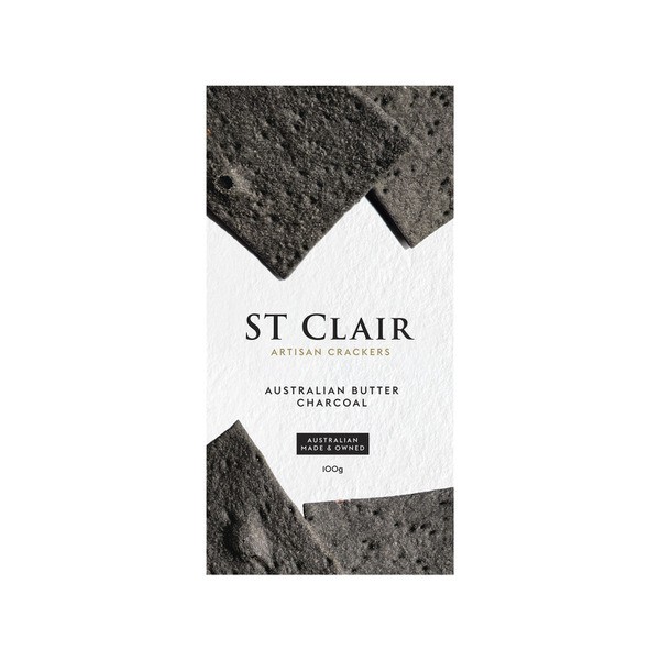 St Clair Crackers Butter Charcoal | 100g