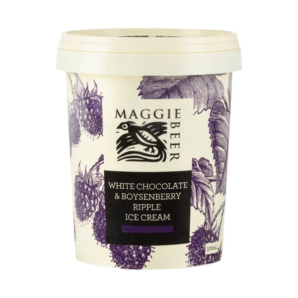 Maggie Beer White Chocolate & Boysenberry Ripple Ice Cream | 500mL