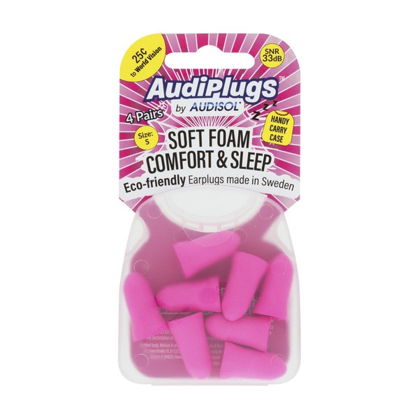 Audiplugs Soft Foam Comfort & Sleep | 4 pack