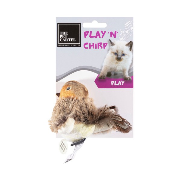 The Pet Cartel Play N Chirp Bird Cat Toy | 1 pack