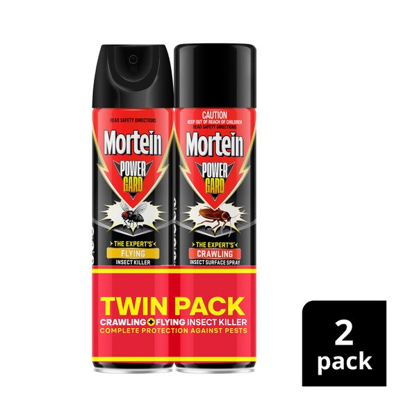 Mortein PowerGard Crawling & Flying Insect Killer Spray | 2 pack