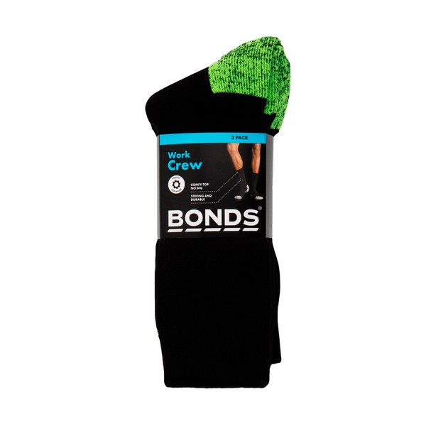 Bonds Acrylic Work Sock Size 6+ & 11+ | 3 pack