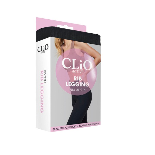 Clio Active Rib Legging Black L | 1 pack