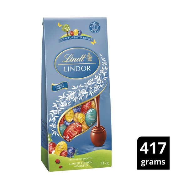 Lindt Lindor Easter Assorted Chocolate Eggs Pouch Bag | 417g