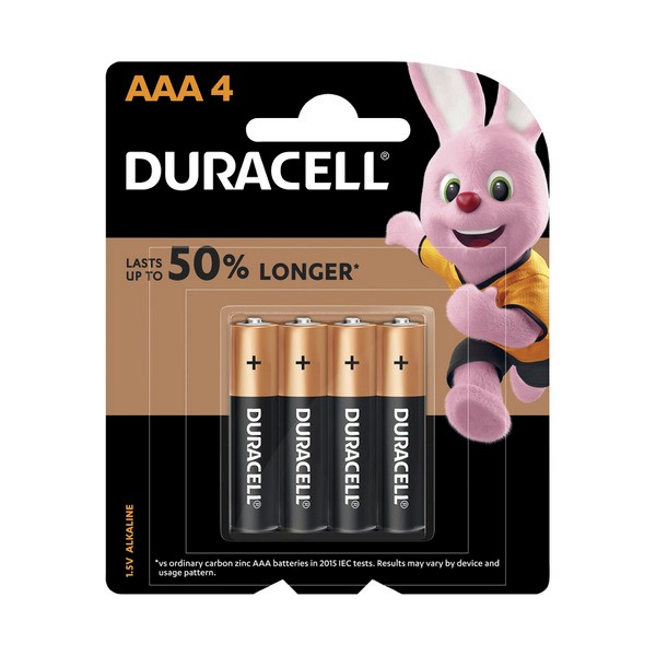 Duracell Coppertop Alkaline AAA Batteries | 4 pack