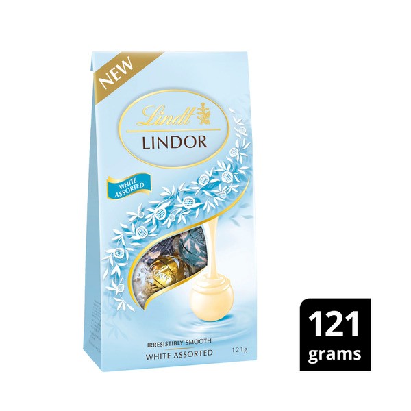 Lindt Lindor White Assorted Chocolate Bag | 121g