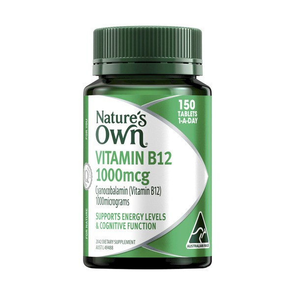 Nature's Own Vitamin B12 1000mcg Vitamin B Tablets for Energy | 150 pack
