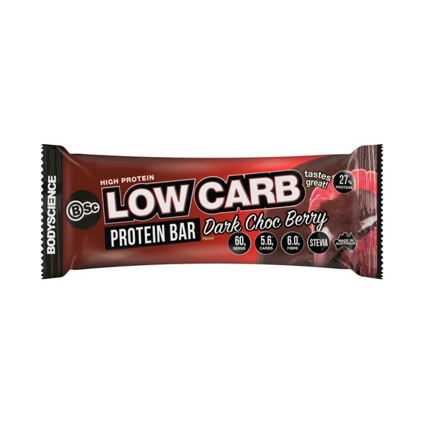 BSc Bodyscience High Protein Low Carb Bar Dark Choc Berry | 60g