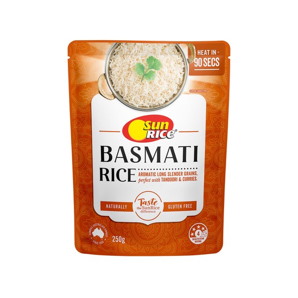 Sunrice Microwave Basmati Rice Pouch | 250g