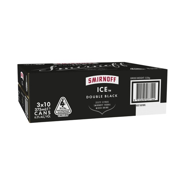 Smirnoff Ice Double Black Can 375mL | 30 Pack