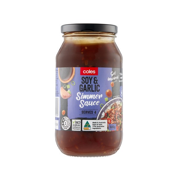 Coles Soy & Garlic Simmer Sauce | 500g