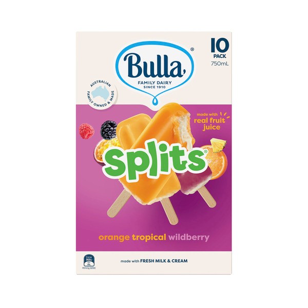 Bulla Splits Ice Cream Selection 10 pack | 750mL