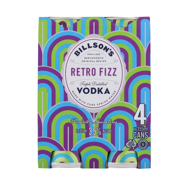 Billson's Rainbow Sherbet Vodka Mixed Drink Can 355mL | 4 Pack