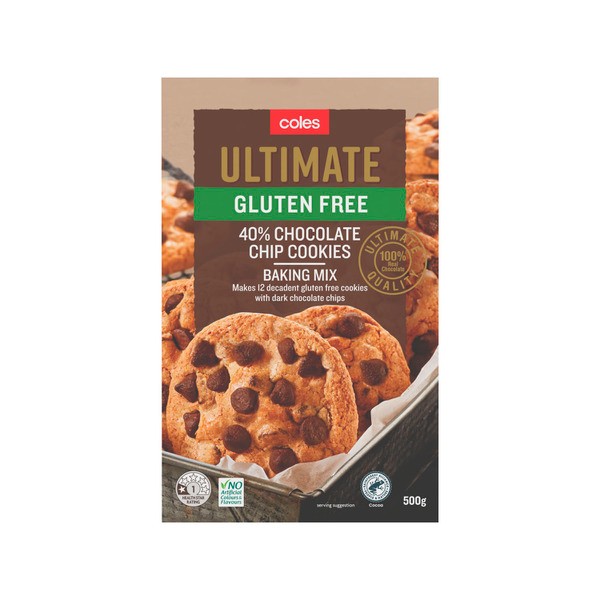 Coles Ultimate Gluten Free 40% Chocolate Chip Cookie Baking Mix | 500g