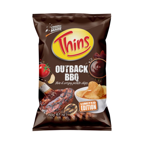 Thins Potato Chips Outback BBQ | 150g