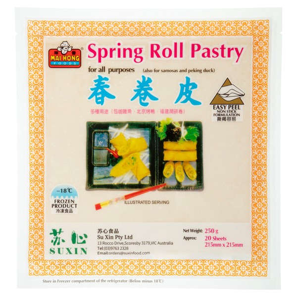 Mai Hong Frozen Spring Roll Pastry Sheets 20 pack | 250g
