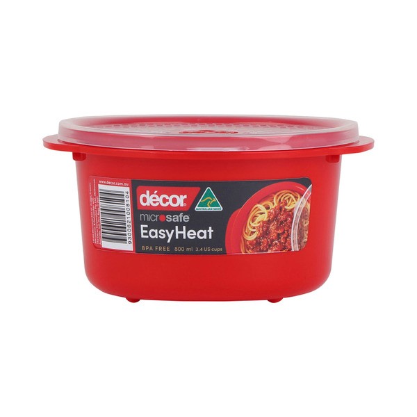 Decor Microsafe Easy Heat Round Container 800mL | 1 each
