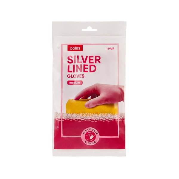 Coles Medium Silverlined Gloves | 1 pair