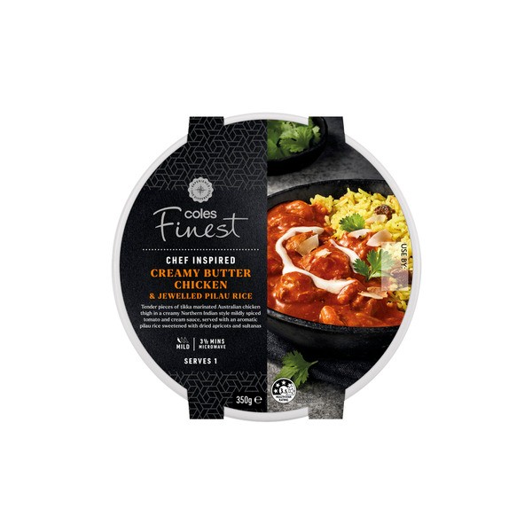 Coles Finest Butter Chicken With Pilau Rice | 350g