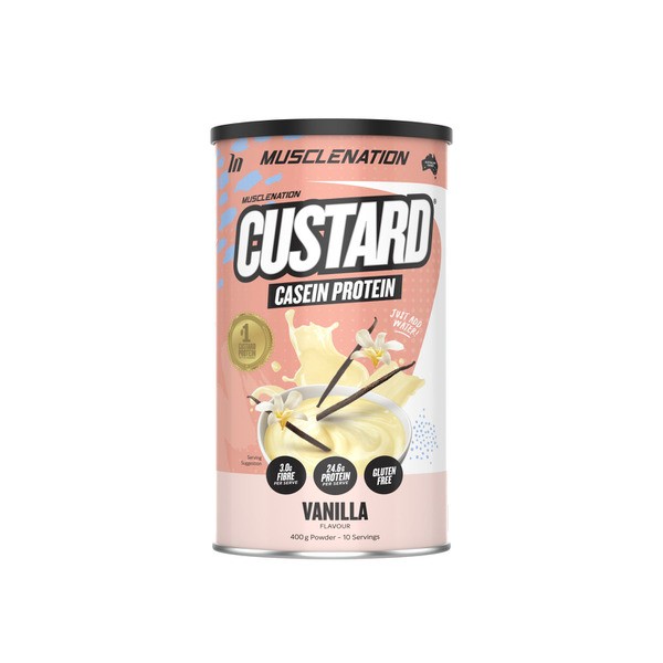 Muscle Nation Custard Casein Protein Powder Vanilla | 400g