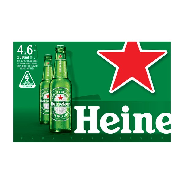 Heineken Bottle 330mL | 24 Pack