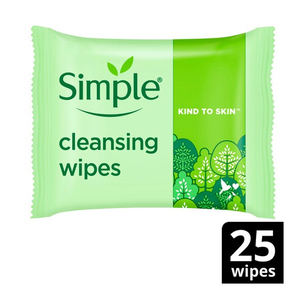 Simple Biodegradable Cleansing Facial Wipes | 25 pack