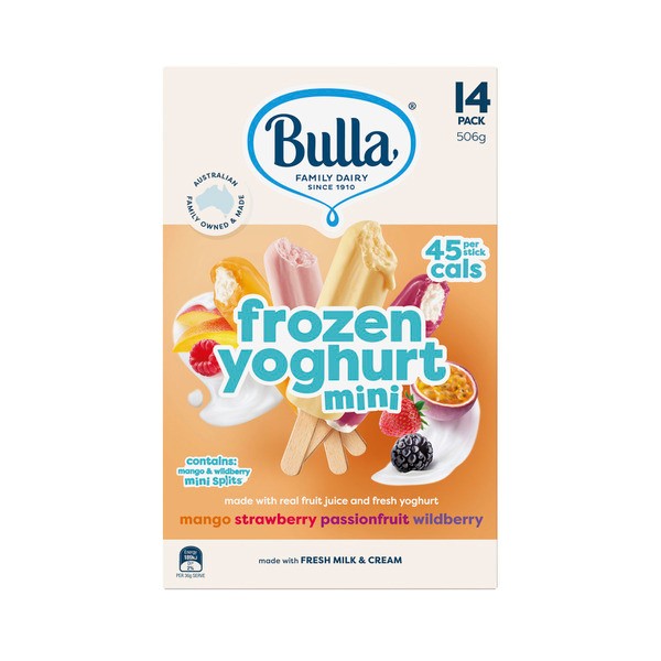 Bulla Frozen Variety Minis Yoghurt  14 pack | 506g
